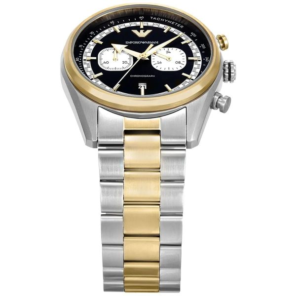 Montre homme Emporio Armani Racer réf. AR11678, chronographe quartz, boîtier 43 mm, acier inoxydable – troisième vue