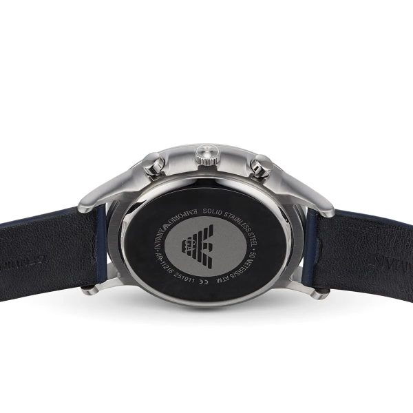 Montre homme Emporio Armani Renato réf. AR11216, mouvement quartz, boîtier 43 mm, cuir – deuxième vue