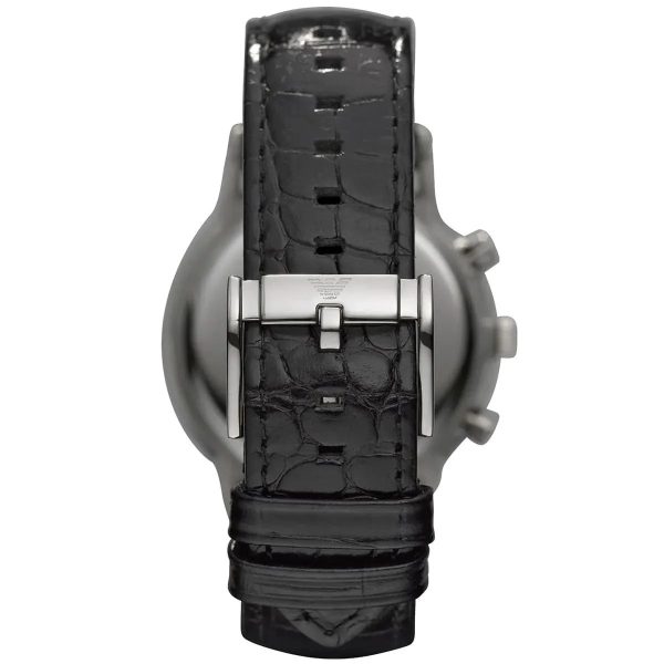 Montre homme Emporio Armani Renato réf. AR2447, mouvement quartz, boîtier 43 mm, acier inoxydable, cuir, étanche 50 m – troisième vue