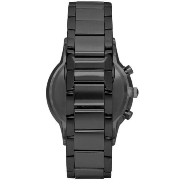 Montre homme Emporio Armani Renato réf. AR2485, chronographe quartz, boîtier 43 mm, acier inoxydable, étanche 50 m – troisième vue