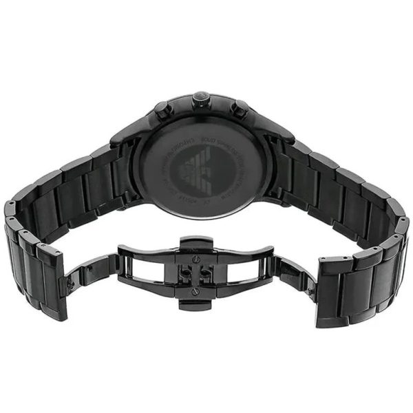 Montre homme Emporio Armani Renato réf. AR2485, chronographe quartz, boîtier 43 mm, acier inoxydable, étanche 50 m – quatrième vue