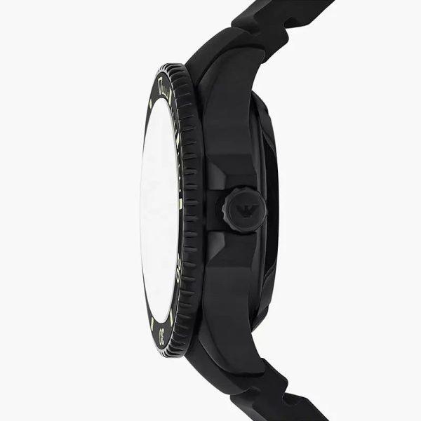 Montre homme Emporio Armani Sea Explorer réf. AR60085, mouvement automatique, boîtier 42,5 mm, acier inoxydable, silicone – deuxième vue