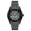 Montre homme Emporio Armani Skeleton 43 mm réf. AR60093, cadran noir – vue de trois-quarts