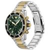 Montre homme Emporio Armani World Explorer 43.5 mm réf. AR11695, cadran vert, bracelet acier – vue de trois-quarts