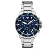 Montre homme Emporio Armani World Explorer Solar 43.5 mm réf. AR11681, bracelet acier, mouvement solaire – vue de face | Horlova Maroc