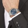Montre homme Emporio Armani Zeta réf. AR1974, chronographe quartz, boîtier 43 mm, acier inoxydable, verre minéral – troisième vue