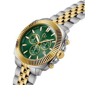 Montre homme Gc Flair Coussin Chrono, chronographe quartz, boîtier 44 mm, acier inoxydable, verre minéral, étanche 100 m – deuxième vue
