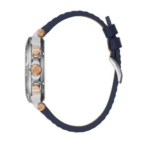 Montre homme Gc Sport 44 mm réf. Y37004G7, bracelet cuir, mouvement quartz chronographe – vue de trois-quarts