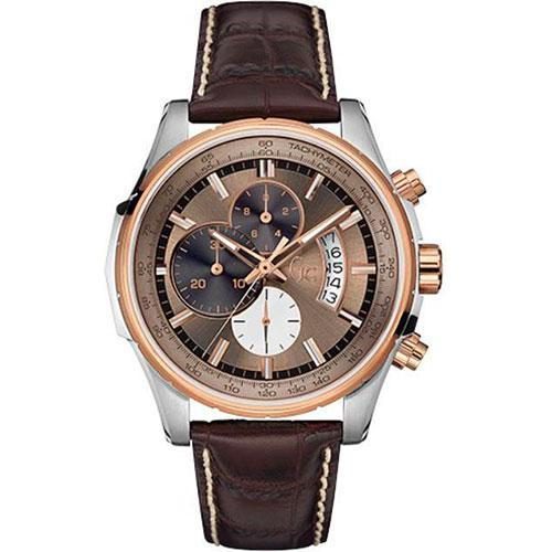 Montre homme Gc réf. X81012G5S, mouvement quartz chronographe – vue de face | Horlova Maroc