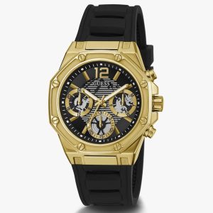 Montre homme Guess réf. GW0256L1, mouvement quartz, boîtier 39 mm, acier inoxydable, silicone – vue principale, Horlova Maroc