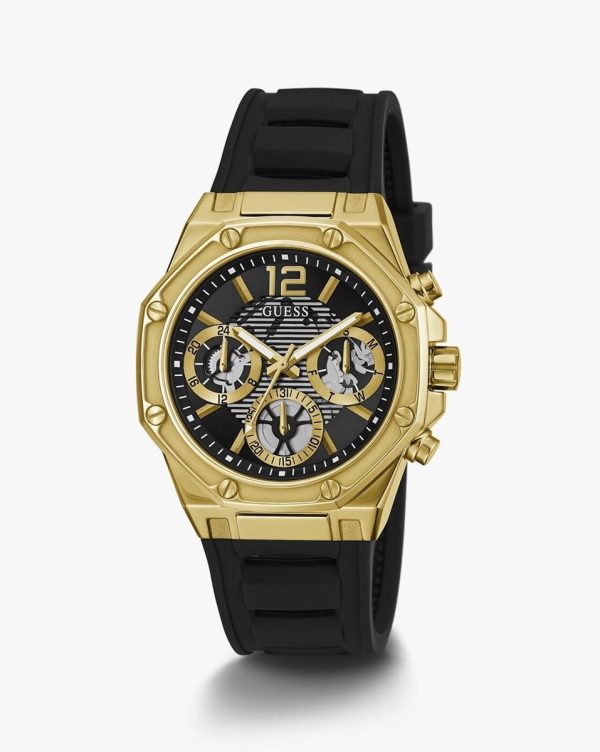 Montre homme Guess réf. GW0256L1, mouvement quartz, boîtier 39 mm, acier inoxydable, silicone – vue principale, Horlova Maroc