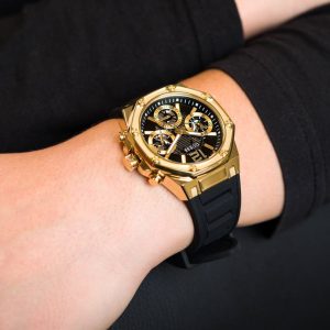 Montre homme Guess réf. GW0256L1, mouvement quartz, boîtier 39 mm, acier inoxydable, silicone – deuxième vue