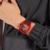 Montre homme Guess réf. GW0499G4, mouvement quartz, boîtier 41,5 mm, silicone – vue principale, Horlova Maroc