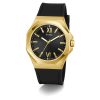 Montre homme Guess 41.5 mm réf. GW0850G2, cadran noir, bracelet silicone, mouvement quartz – autre angle