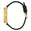 Montre homme Guess 41.5 mm réf. GW0850G2, cadran noir, bracelet silicone, mouvement quartz – vue rapprochée