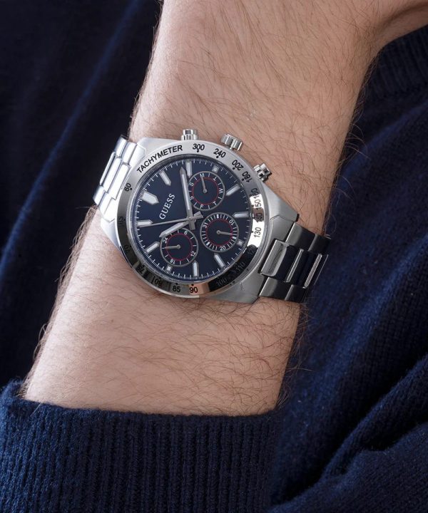 Montre homme Guess réf. GW0329G1, mouvement quartz, boîtier 42 mm, acier inoxydable – deuxième vue