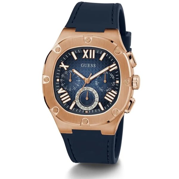 Montre homme Guess réf. GW0571G2, mouvement quartz, boîtier 42 mm, silicone, étanche 50 m – quatrième vue