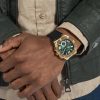 Montre homme Guess réf. GW0571G3, mouvement quartz, boîtier 42 mm, silicone, étanche 50 m – vue principale, Horlova Maroc