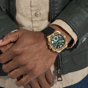Montre homme Guess réf. GW0571G3, mouvement quartz, boîtier 42 mm, silicone, étanche 50 m – vue principale, Horlova Maroc