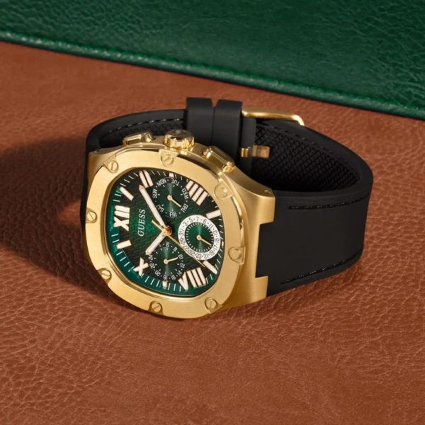 Montre homme Guess réf. GW0571G3, mouvement quartz, boîtier 42 mm, silicone, étanche 50 m – deuxième vue