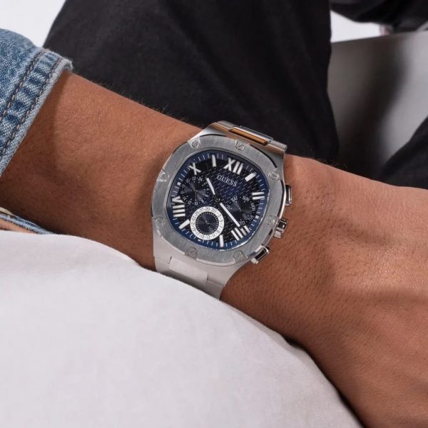 Montre homme Guess réf. GW0572G1, mouvement quartz, boîtier 42 mm, acier inoxydable, étanche 50 m – deuxième vue