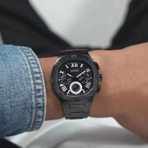 Montre homme Guess réf. GW0572G3, mouvement quartz, boîtier 42 mm, acier inoxydable, étanche 50 m – deuxième vue