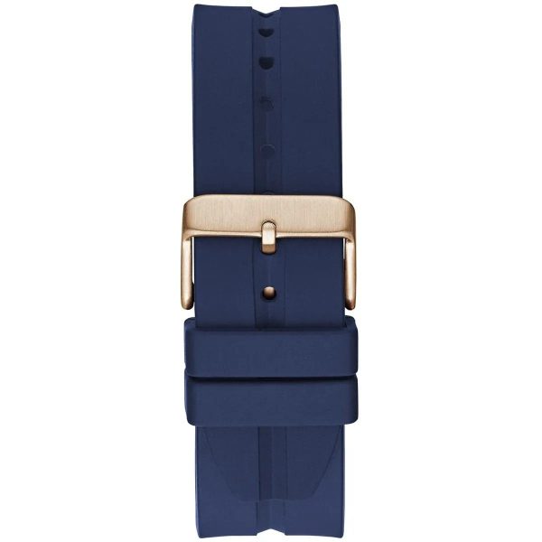 Montre homme Guess 42 mm réf. GW0637G3, cadran bleu, mouvement quartz, montre-bracelet Guess – autre angle