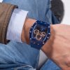 Montre homme Guess réf. GW0203G7, mouvement quartz, boîtier 43 mm, silicone – vue principale, Horlova Maroc