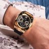 Montre homme Guess réf. GW0569G2, mouvement quartz, boîtier 43 mm, silicone – deuxième vue