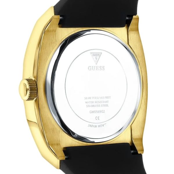 Montre homme Guess réf. GW0569G2, mouvement quartz, boîtier 43 mm, silicone – quatrième vue