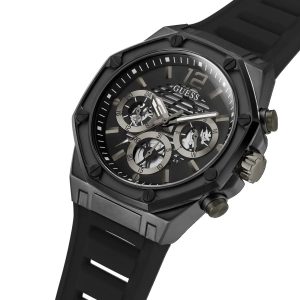 Montre homme Guess réf. GW0263G4, mouvement quartz, boîtier 44 mm, acier inoxydable, silicone, verre minéral – deuxième vue