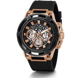 Montre homme Guess réf. GW0423G5, mouvement quartz, boîtier 46 mm, silicone, caoutchouc, étanche 50 m – deuxième vue