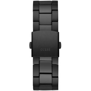 Montre homme Guess 46 mm réf. GW0539G3, cadran noir, mouvement quartz – vue de trois-quarts