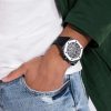 Montre homme Guess réf. GW0579G1, mouvement quartz, boîtier 47 mm, caoutchouc – vue principale, Horlova Maroc