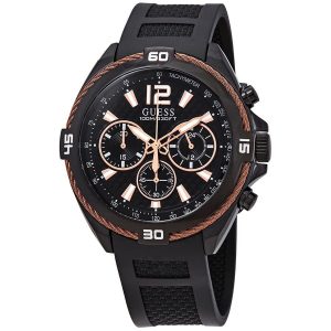 Montre homme Guess réf. W1168G3, mouvement quartz, boîtier 47 mm, caoutchouc, étanche 100 m – deuxième vue