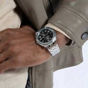 Montre homme Guess Asset réf. GW0575G1, mouvement quartz, boîtier 42,5 mm, acier inoxydable, étanche 50 m – vue principale, Horlova Maroc