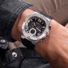 Montre homme Guess Burgundy réf. GW0571G1, chronographe quartz, acier inoxydable – vue principale, Horlova Maroc