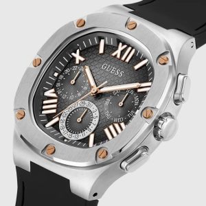 Montre homme Guess Burgundy réf. GW0571G1, chronographe quartz, acier inoxydable – deuxième vue