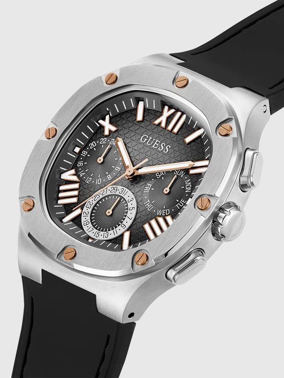 Montre homme Guess Burgundy réf. GW0571G1, chronographe quartz, acier inoxydable – deuxième vue