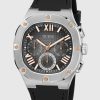 Montre homme Guess Burgundy réf. GW0571G1, chronographe quartz, acier inoxydable – troisième vue