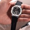 Montre homme Guess Burgundy réf. GW0571G1, chronographe quartz, acier inoxydable – quatrième vue