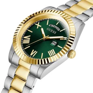 Montre homme Guess Connoisseur réf. GW0265G8, mouvement quartz, boîtier 42 mm, acier inoxydable – vue principale, Horlova Maroc