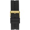 Montre homme Guess Design Carré 42 mm réf. GW0637G2, cadran noir, bracelet caoutchouc – vue rapprochée