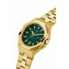 Montre homme Guess Emperor 43 mm réf. GW0573G2, cadran vert, bracelet acier – vue de trois-quarts