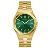 Montre homme Guess Emperor 44 mm réf. GW0849G2, cadran vert, bracelet acier, mouvement quartz – vue de face | Horlova Maroc