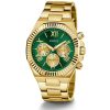 Montre homme Guess Equity 44 mm réf. GW0703G2, cadran vert, mouvement quartz – vue de trois-quarts