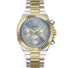 Montre homme Guess Equity 44 mm réf. GW0703G3, cadran bleu, mouvement quartz – vue de face | Horlova Maroc