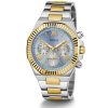 Montre homme Guess Equity 44 mm réf. GW0703G3, cadran bleu, mouvement quartz – vue de trois-quarts