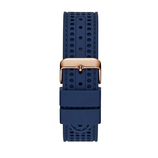 Montre homme Guess Fleet 44 mm réf. W0971G3, cadran bleu, mouvement quartz chronographe – autre angle