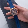 Montre homme Guess réf. GW0334G3, chronographe quartz, acier inoxydable, silicone – quatrième vue